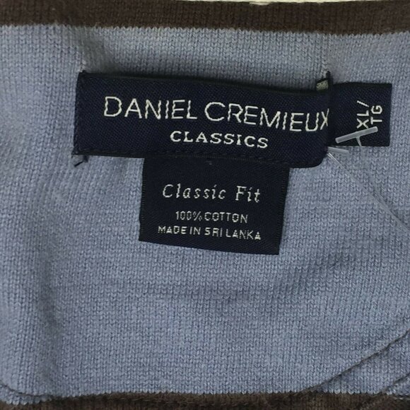 Daniel Cremieux Mens Long Sleeved Striped Shirt Blue Brown Size XL - Picture 4 of 10